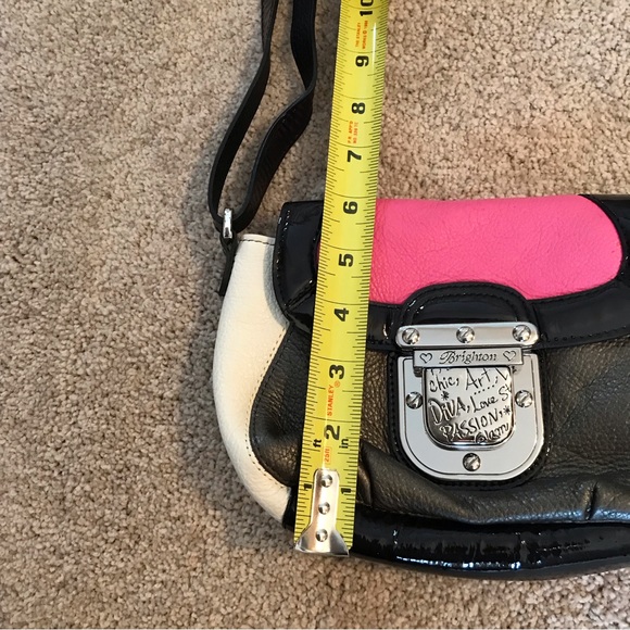 Brighton Color Block Crossbody Patent Purse - Picture 3 of 10